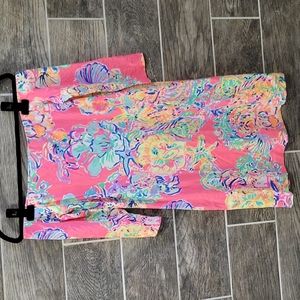 Lilly Pulitzer Laurana Dress Off the shoulder Size Small Coral